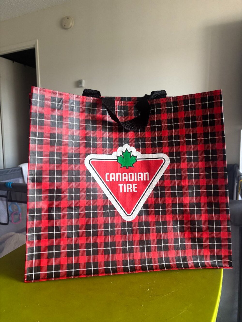 Canadian Tire Plaid Reusable shopping bag - Viral Hudson Williams